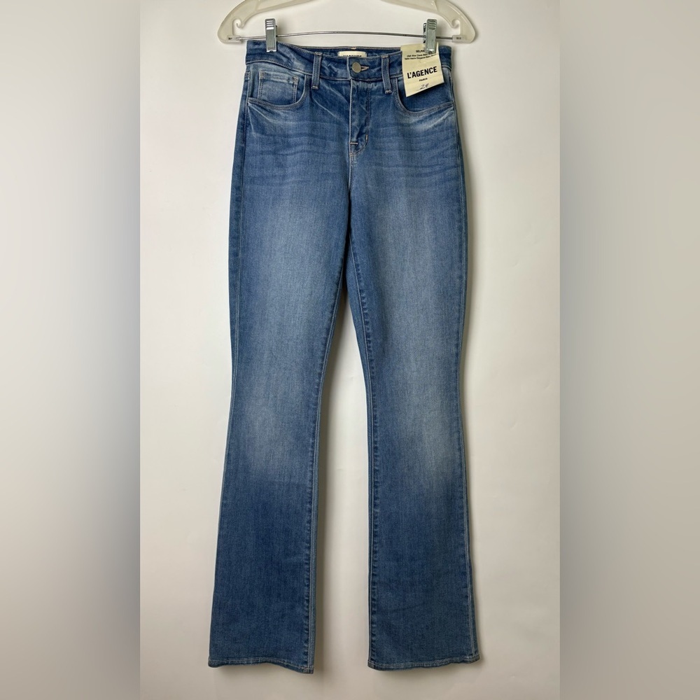 NWT L’Agence Selma High-Rise Sleek Baby Bootcut Jeans Alamo Wash - Picture 4 of 8